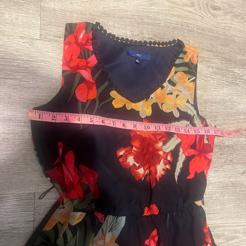 Apt. 9 High Low Floral Dress - Navy and Orange - Picture 9 of 13